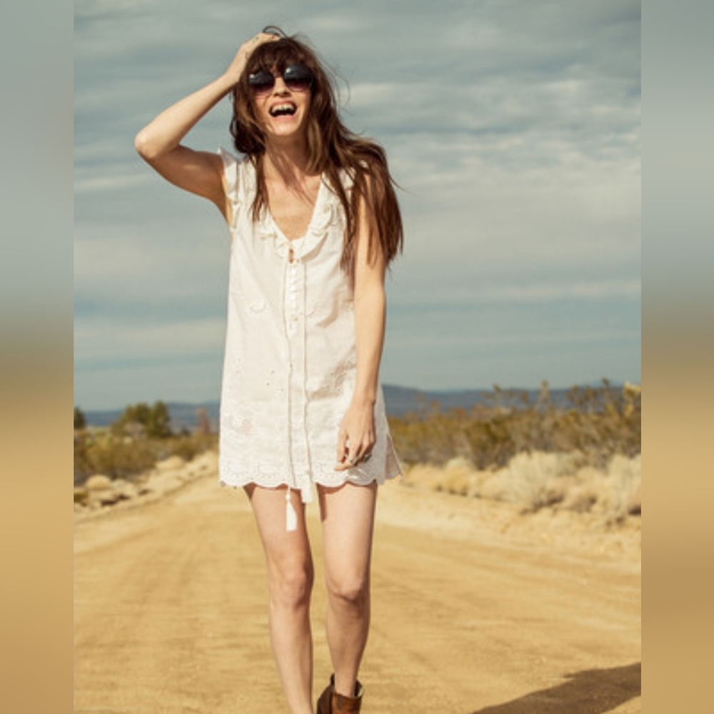 Spell Designs and the Gypsy Collective Indian Summer White Eyelet Shift …